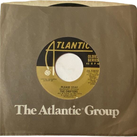 The Drifters Up On The Roof Please Stay 7 inch Vinyl Atlantic Oldies Series Rock - Picture 3 of 8